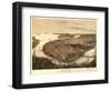 Birds Eye View of Boston - 1877-Prang & Company-Framed Art Print