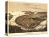 Birds Eye View of Boston - 1877-Prang & Company-Stretched Canvas