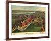 Birds Eye View of Boston - 1902-null-Framed Art Print