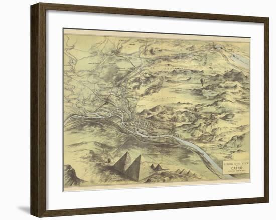 Birds Eye View of Cairo-null-Framed Giclee Print