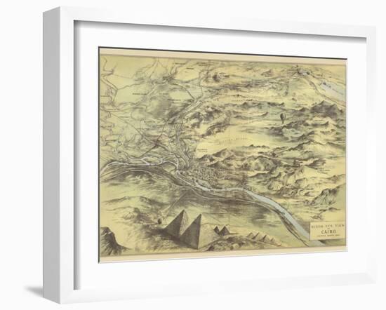 Birds Eye View of Cairo-null-Framed Giclee Print