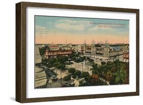 Birds-Eye View of Central Park, Havana, Cuba, C1919-null-Framed Giclee Print