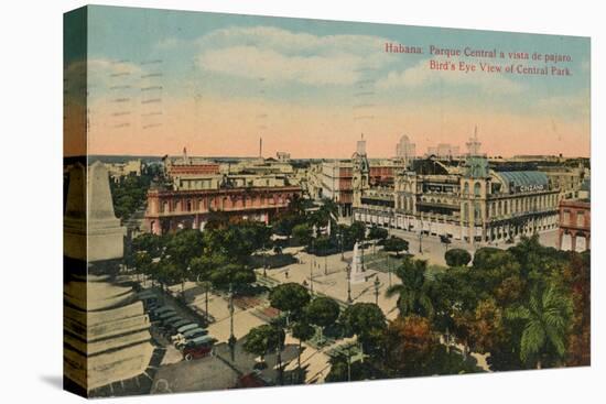 Birds-Eye View of Central Park, Havana, Cuba, C1919-null-Stretched Canvas