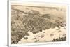 Birds Eye View of Jacksonville, Fla., Circa 1876, USA, America-null-Stretched Canvas