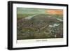 Birds-Eye View of Manhattan, New York-null-Framed Art Print