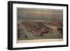 Birds-Eye View of Manhattan, New York-null-Framed Art Print