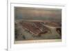 Birds-Eye View of Manhattan, New York-null-Framed Premium Giclee Print