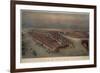 Birds-Eye View of Manhattan, New York-null-Framed Premium Giclee Print