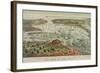 Birds-Eye View of Manhattan, New York-null-Framed Art Print