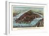 Birds-Eye View Of Manhattan, New York-null-Framed Art Print