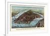 Birds-Eye View Of Manhattan, New York-null-Framed Art Print