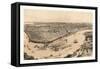 Birds' Eye View of New Orleans Drawn from Nature on Stone, Circa 1851, USA, America-John Bachmann-Framed Stretched Canvas