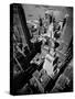 Birds Eye View of New York City Looking Southeast Downtown Towards Battery Park-Andreas Feininger-Stretched Canvas