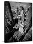 Birds Eye View of New York City Looking Southeast Downtown Towards Battery Park-Andreas Feininger-Stretched Canvas