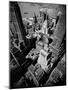 Birds Eye View of New York City Looking Southeast Downtown Towards Battery Park-Andreas Feininger-Mounted Photographic Print
