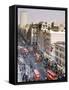 Birds Eye View of Oxford Street Looking East to Centre Point, London, England-Jean Brooks-Framed Stretched Canvas