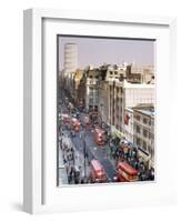 Birds Eye View of Oxford Street Looking East to Centre Point, London, England-Jean Brooks-Framed Photographic Print