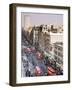 Birds Eye View of Oxford Street Looking East to Centre Point, London, England-Jean Brooks-Framed Photographic Print