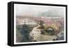 Birds Eye View of Philadelphia and Centennial Grounds, Circa 1875, USA, America-John Bachmann-Framed Stretched Canvas