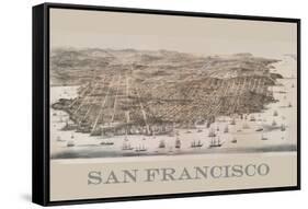 Birds Eye View of San Francisco-Robinson & Snow-Framed Stretched Canvas