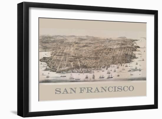 Birds Eye View of San Francisco-Robinson & Snow-Framed Art Print