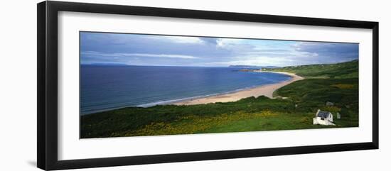 Birds-Eye View of Sea, White Stone Cottage, Northern Ireland-null-Framed Photographic Print