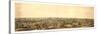 Birds Eye View of Springfield, Mass., Circa 1850, USA, America-null-Stretched Canvas