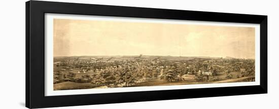 Birds Eye View of Springfield, Mass., Circa 1850, USA, America-null-Framed Premium Giclee Print