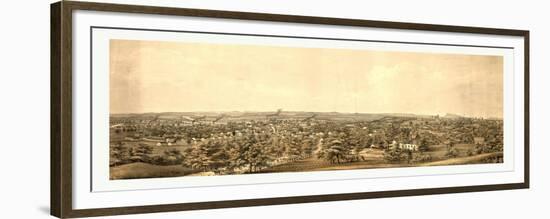 Birds Eye View of Springfield, Mass., Circa 1850, USA, America-null-Framed Giclee Print