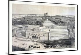 Birds Eye View of the New York Crystal Palace and Environ, 19th Century, USA, America-John Bachmann-Mounted Giclee Print