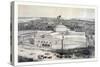 Birds Eye View of the New York Crystal Palace and Environ, 19th Century, USA, America-John Bachmann-Stretched Canvas