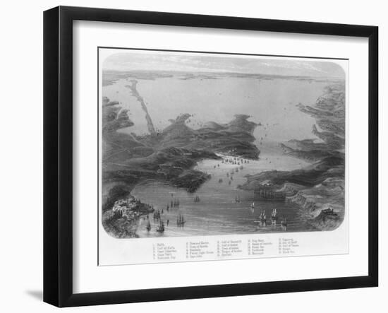 Birds-Eye View of the Straits of Kertch & Sea of Azoff, c1870-null-Framed Giclee Print