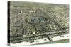 Birds Eye View Of The Universal Exposition In Paris 1867-Vintage Lavoie-Stretched Canvas