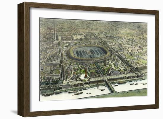 Birds Eye View Of The Universal Exposition In Paris 1867-Vintage Lavoie-Framed Giclee Print