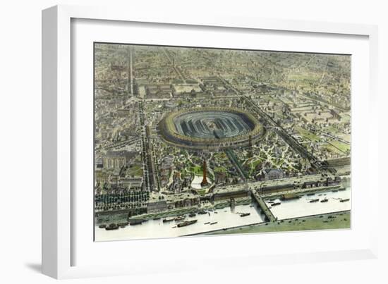 Birds Eye View Of The Universal Exposition In Paris 1867-Vintage Lavoie-Framed Giclee Print