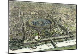 Birds Eye View Of The Universal Exposition In Paris 1867-Vintage Lavoie-Mounted Giclee Print