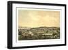 Birds Eye View Showing Ludlow, Vermont, 1859 from South Hill, USA, America-null-Framed Giclee Print