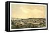 Birds Eye View Showing Ludlow, Vermont, 1859 from South Hill, USA, America-null-Framed Stretched Canvas