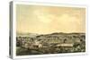 Birds Eye View Showing Ludlow, Vermont, 1859 from South Hill, USA, America-null-Stretched Canvas