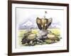 Birds: Falconiformes, Eurasian Griffon Vulture, (Gyps Fulvus) Feeding on Dead Animal-null-Framed Giclee Print