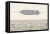 Birds Flock in Zeppelin Formation above the Sea-RYGER-Framed Stretched Canvas