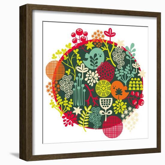 Birds, Flowers And Other Nature-panova-Framed Art Print