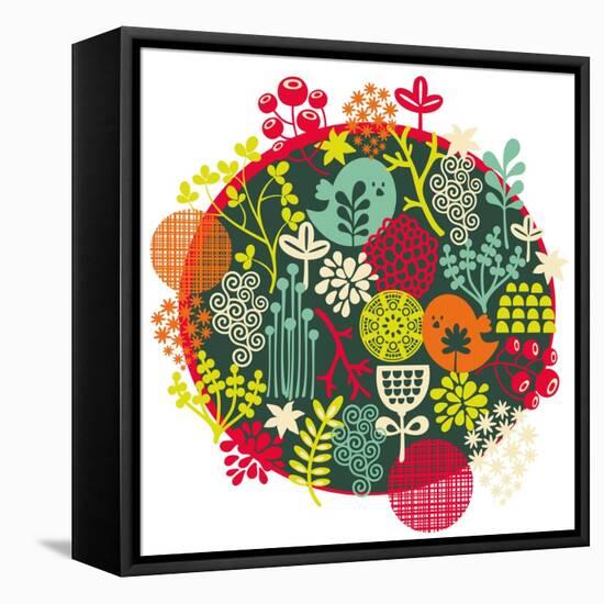 Birds, Flowers And Other Nature-panova-Framed Stretched Canvas