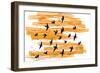 Birds Flying, 2020, (Indian ink)-Charlotte Orr-Framed Giclee Print