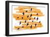 Birds Flying, 2020, (Indian ink)-Charlotte Orr-Framed Giclee Print