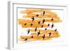 Birds Flying, 2020, (Indian ink)-Charlotte Orr-Framed Giclee Print