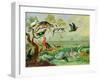 Birds from the Four Continents in a Landscape with a View of Peking in the Background (Oil on Coppe-Ferdinand van Kessel-Framed Giclee Print