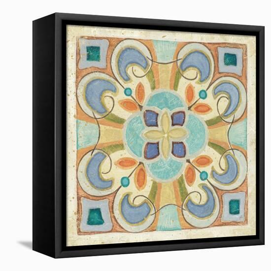 Birds Garden Tile II-Daphne Brissonnet-Framed Stretched Canvas