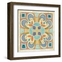 Birds Garden Tile II-Daphne Brissonnet-Framed Art Print