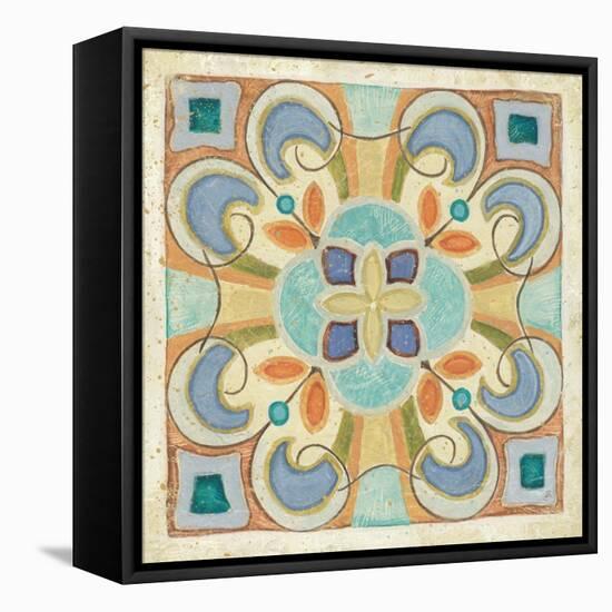 Birds Garden Tile II-Daphne Brissonnet-Framed Stretched Canvas